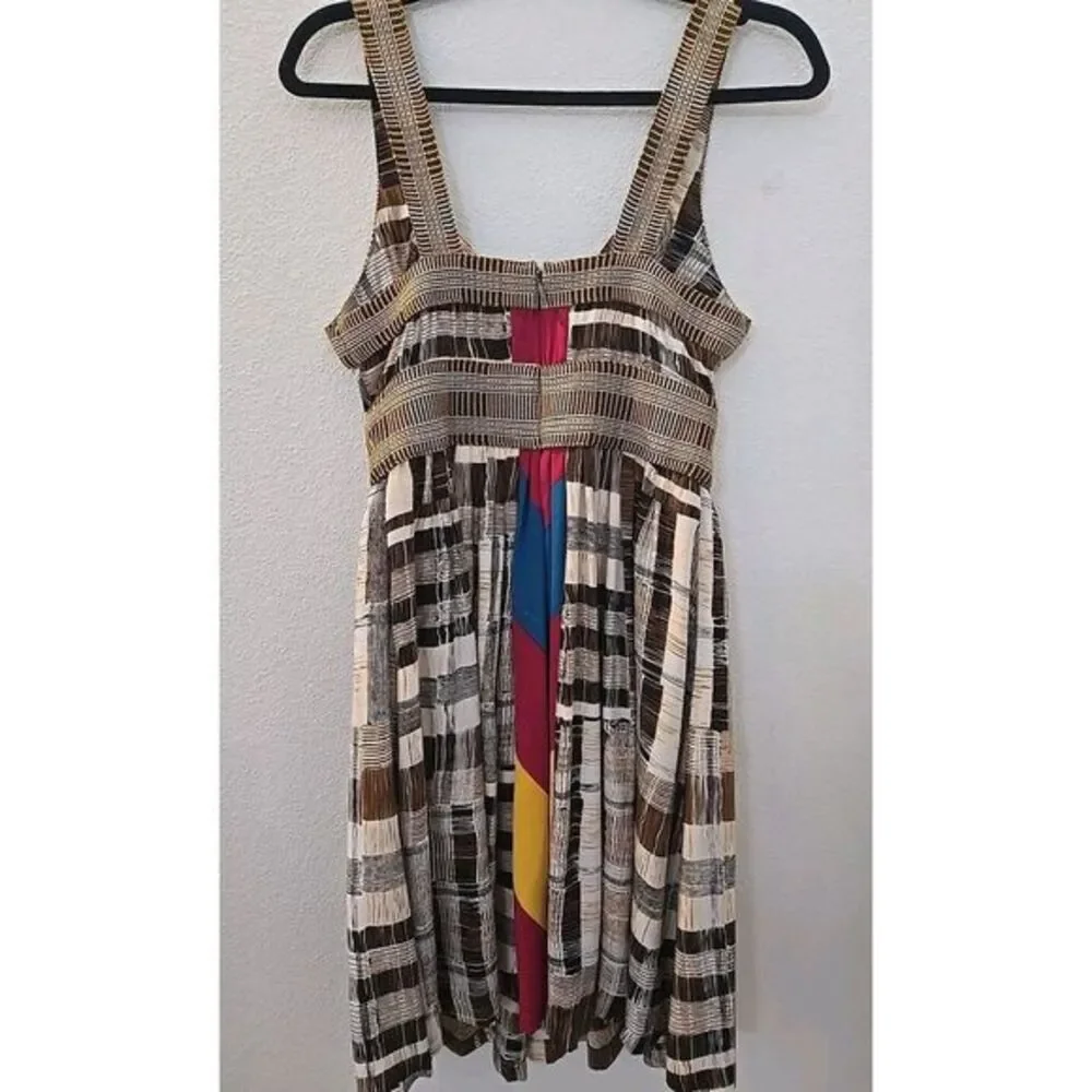 Plenty By Tracy Reese Dress Petite Silk Fit &‎ Flare Mini Bohemian Preppy Plaid